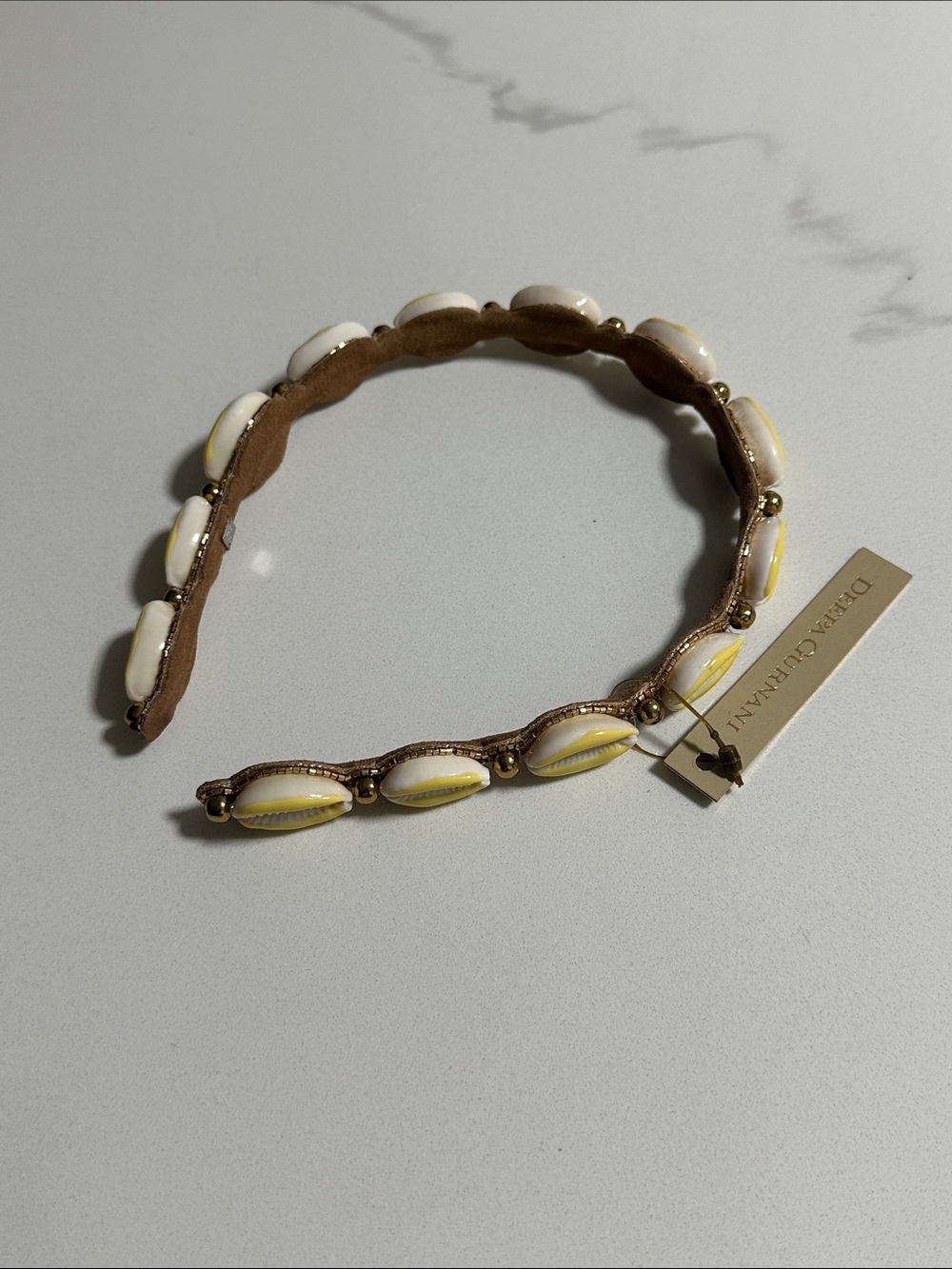 Deepa Gurnani Shell Beaded Headband